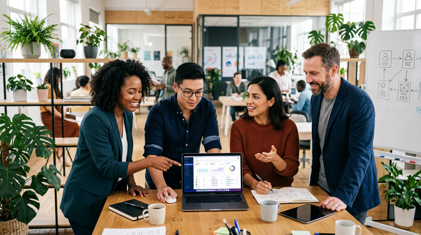 IMS Guru team collaborating